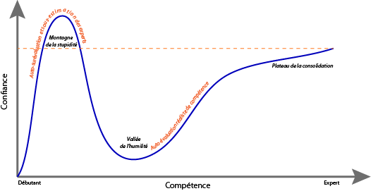 visualisation de l'effet dunning-kruger