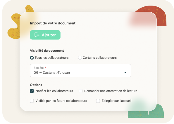 Illustration interface Eurécia partage des documents