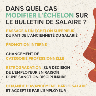 Infographie modifications des échelons sur les bulletin de salaire