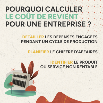 Infographie pourquoi calculer le cout de revient pour une entreprise