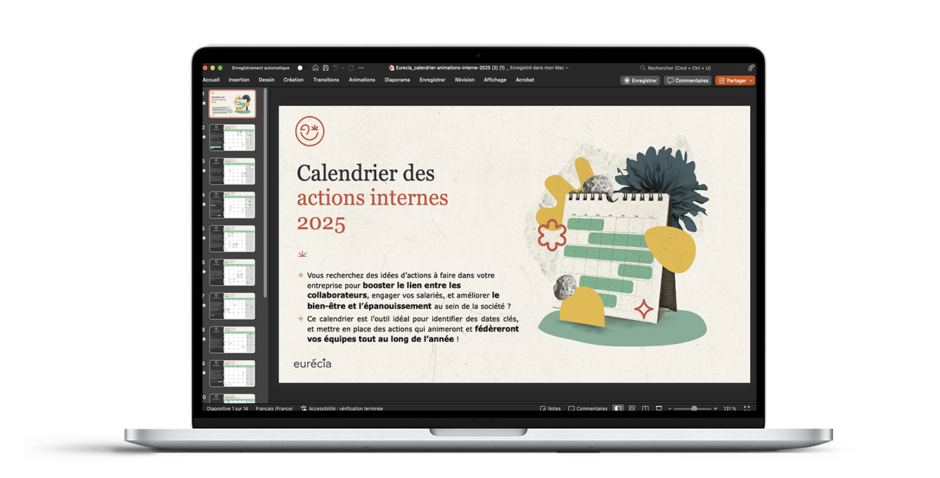 calendrier animations internes