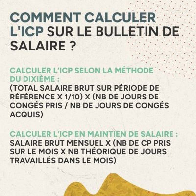 Infographie comment calculer l'icp sur le bulletin de salaire