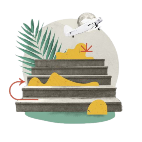 illustration de marches