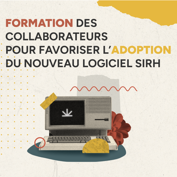 Infographie formation des collaborateurs pour favoriser l'adoption