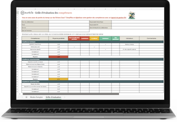 mockup grille d'évaluation des compétences professionnelles