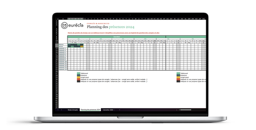 mockup planning de présences