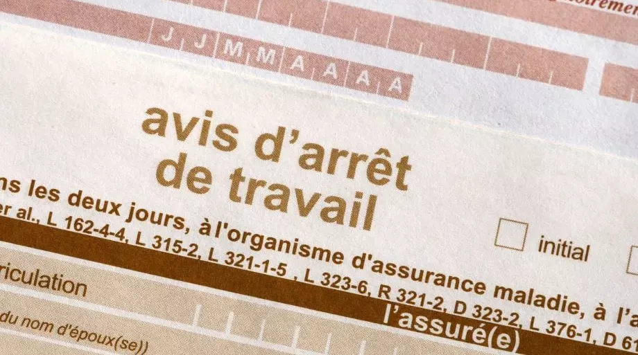 Formulaire d'arrêt de travail