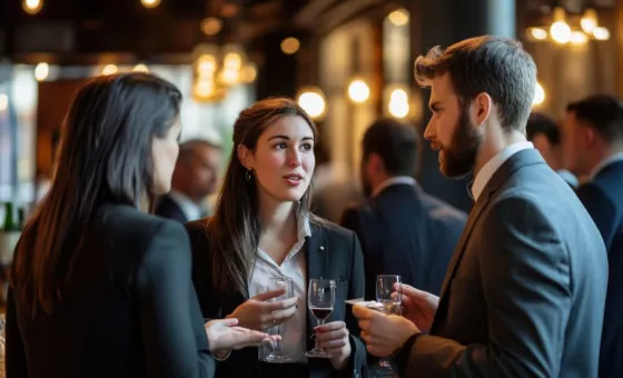 Réunion de 3 collaborateurs durant un afterwork