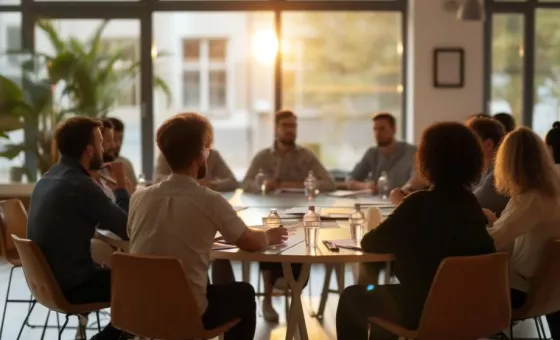 réunion de collaborateurs