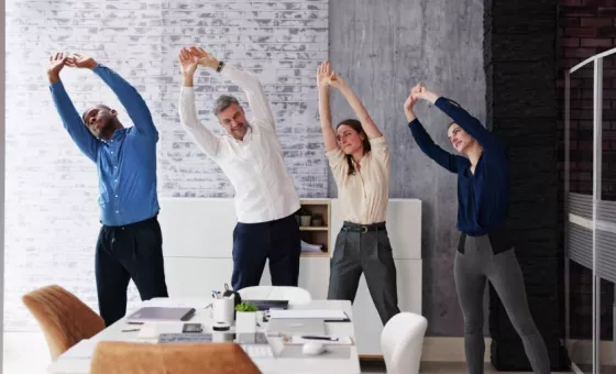 étirement au travail