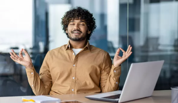 homme stressé