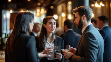 Réunion de 3 collaborateurs durant un afterwork