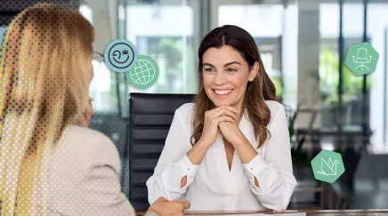 RH en entretien avec une collaboratrice