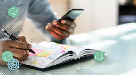 Personne organisant son temps de travail 