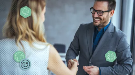 Interface d’IA affichant un score de matching candidat-poste lors d’un recrutement prédictif.