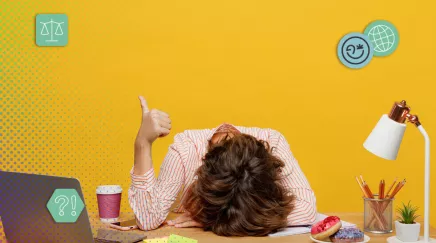 illustration de personnes stylisées exprimant émotions et états mentaux au travail