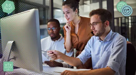 Équipe de travail échangeant autour des usages de l’intelligence artificielle