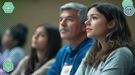 Un parent et un lycéen discutent d’orientation et de choix d’études