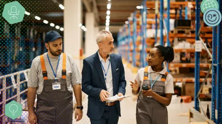 Un manager et son équipe en pleine discussion