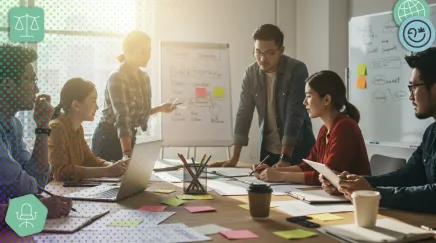 Groupe de travail dans un bureau
