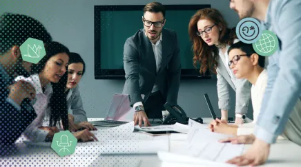 Manager en réunion
